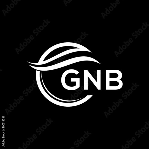 GNB letter logo design on black background. GNB  creative initials letter logo concept. GNB letter design. © Faisal