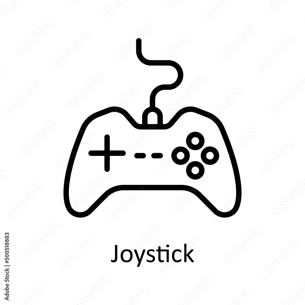Joystick vector Outline Icon Design illustration. Creative Process Symbol on White background EPS 10 File Joystick vector Outline Icon Design illustration. Creative Process Symbol on White background EPS 10 File
