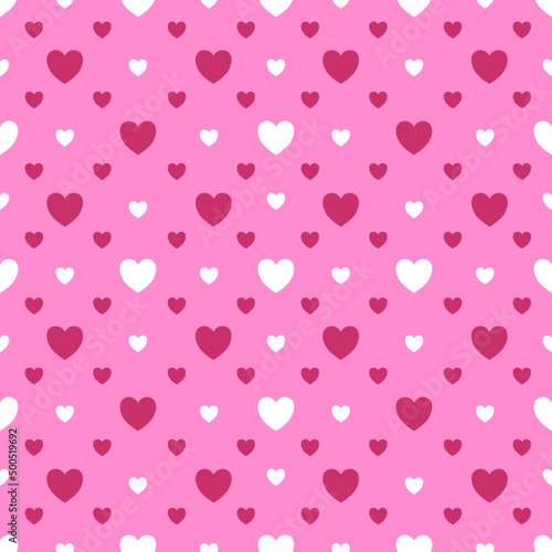 Wallpaper Mural seamless pattern with hearts Torontodigital.ca