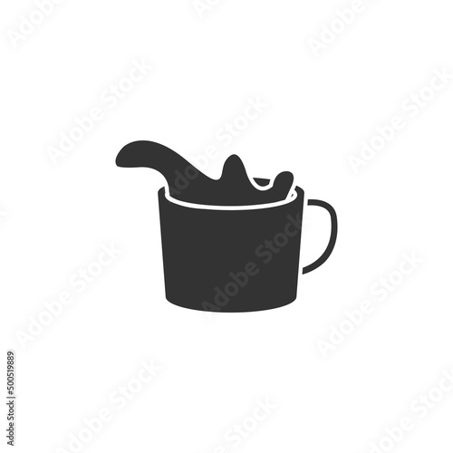 Vector coffee icon in silhouette style