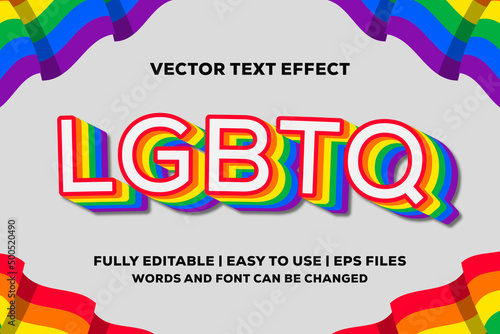 LGBTQ text effect fully editable