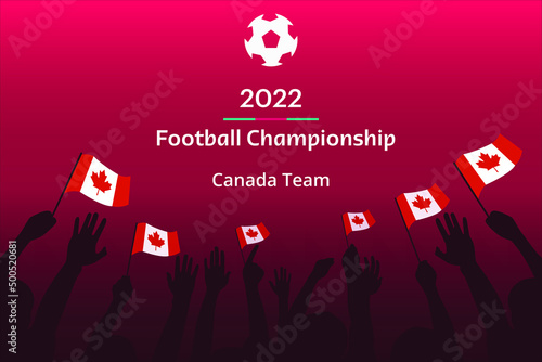  Canada Team Soccer Vector Illustration. Football Championship 2022 Background.