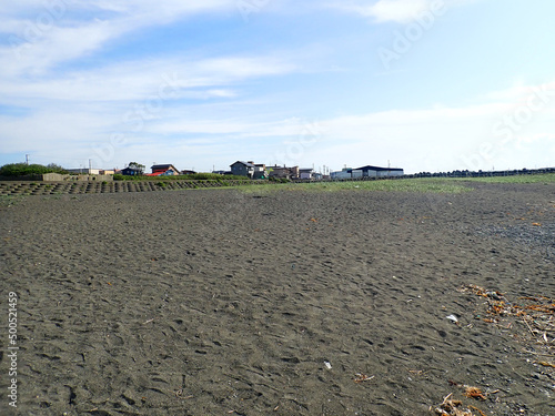 Furusato beach in Tomakomai, Hokkaido, Japan photo
