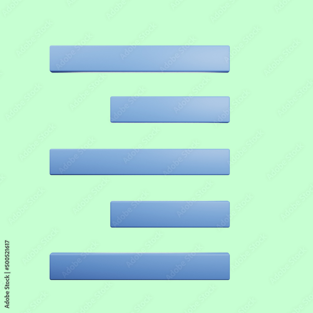3d illustration of align character font align 3d illustration of align character font align