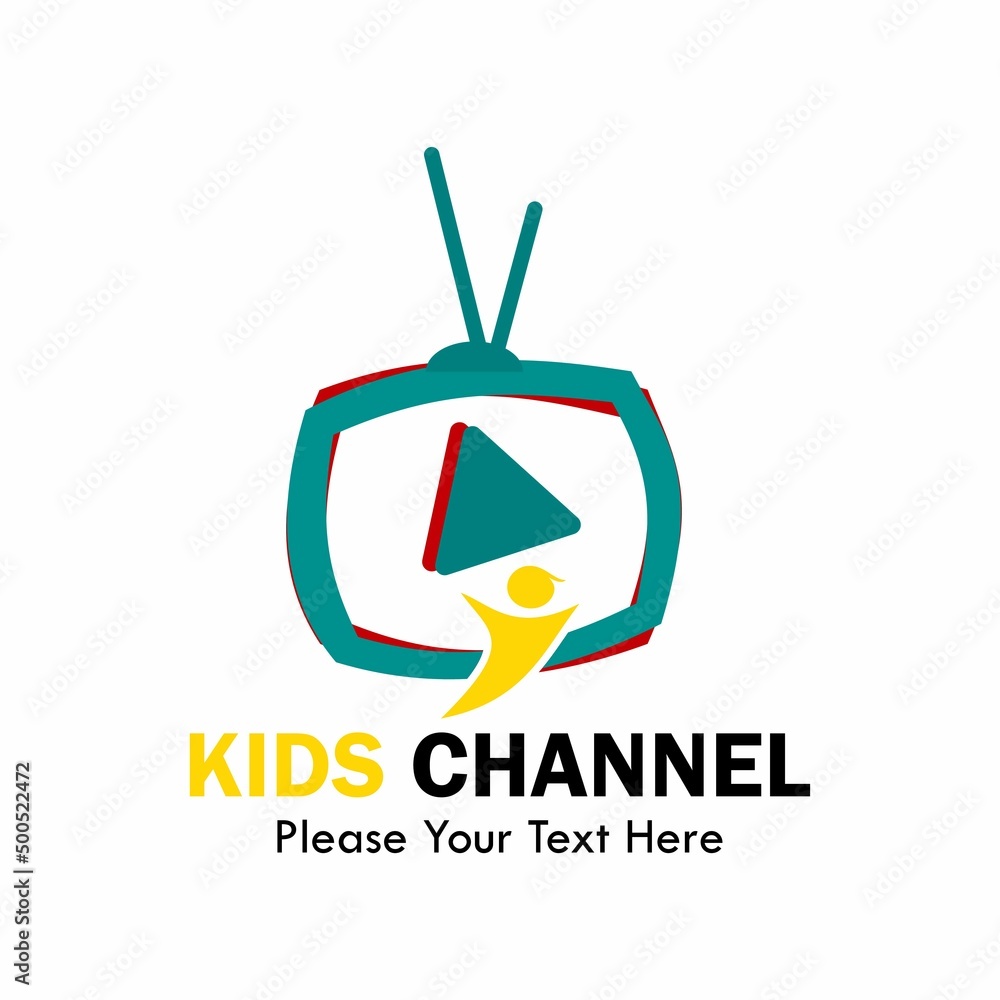 Kids channel icon logo template illustration Kids channel icon logo template illustration