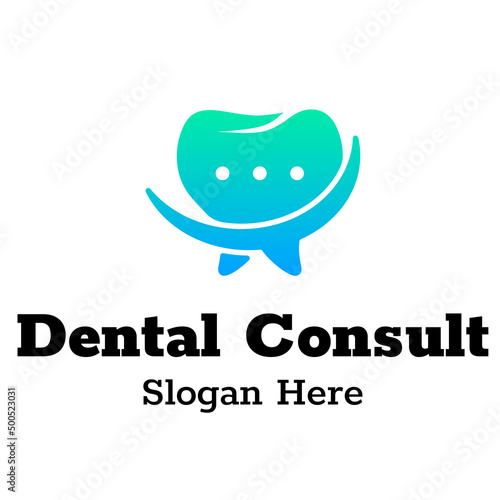 Dental Consultation Logo Design. Creative Dentist Logo. Medical concept vector logo