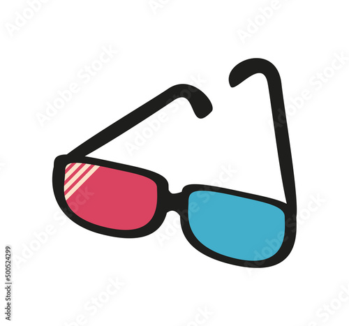 movie glasses 3d icon