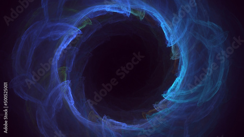 3D rendering abstract round light background