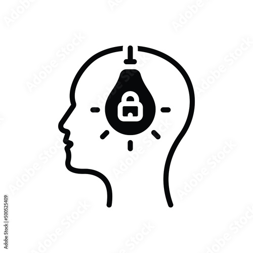 Black solid icon for intellectual