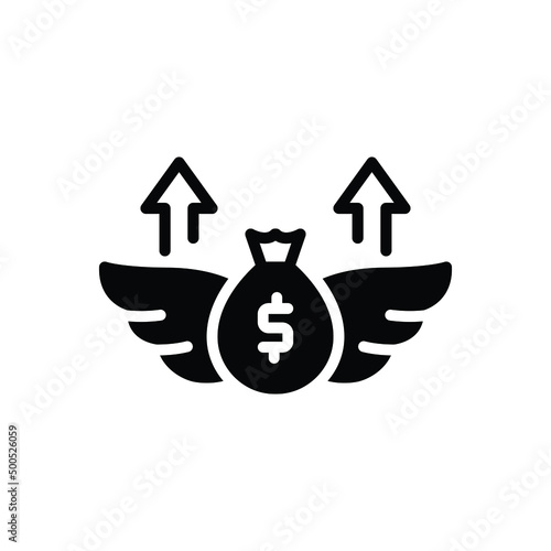 Black solid icon for inflation