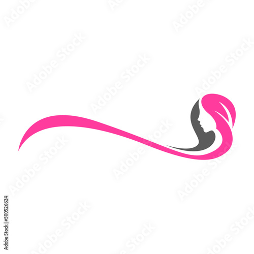 beauty salon minimal logo icon hair care vector illustration isolated on white background