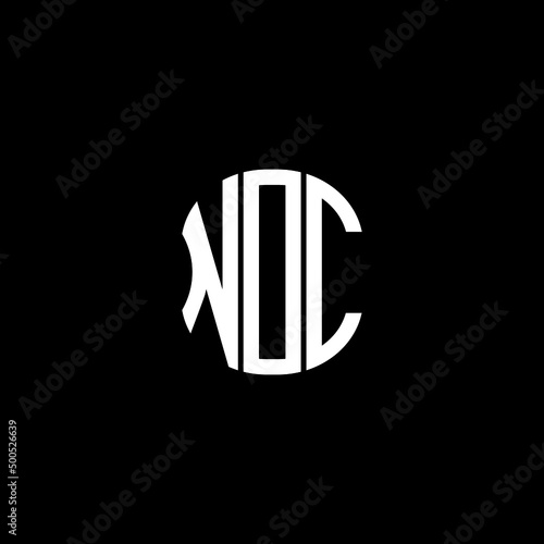 NOC letter logo creative design with vector graphic