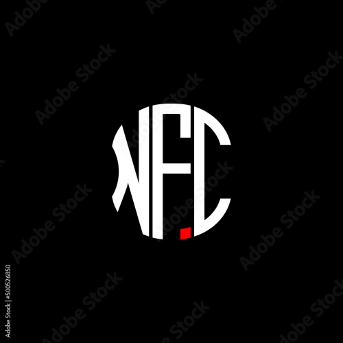 NFC letter logo creative design with vector graphic