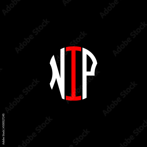 NIP letter logo creative design with vector graphic