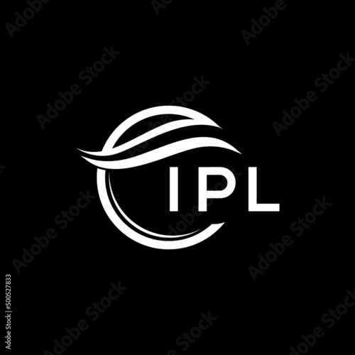 IPL letter logo design on black background. IPL  creative initials letter logo concept. IPL letter design.  © Faisal