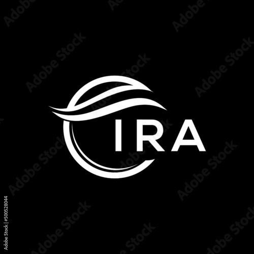 IRA letter logo design on black background. IRA  creative initials letter logo concept. IRA letter design.
