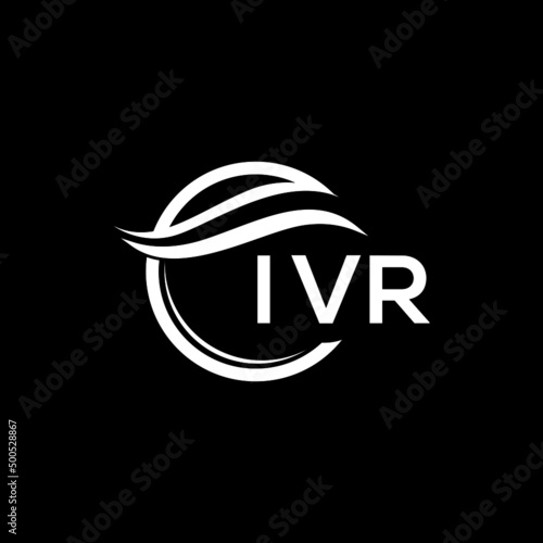 IVR letter logo design on black background. IVR   creative initials letter logo concept. IVR letter design.
