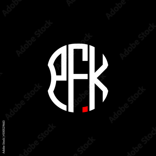 PFK letter logo creative design with vector graphic photo