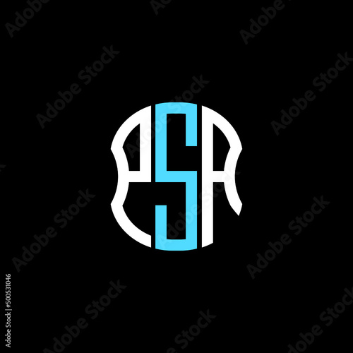 PSA letter logo creative design with vector graphic