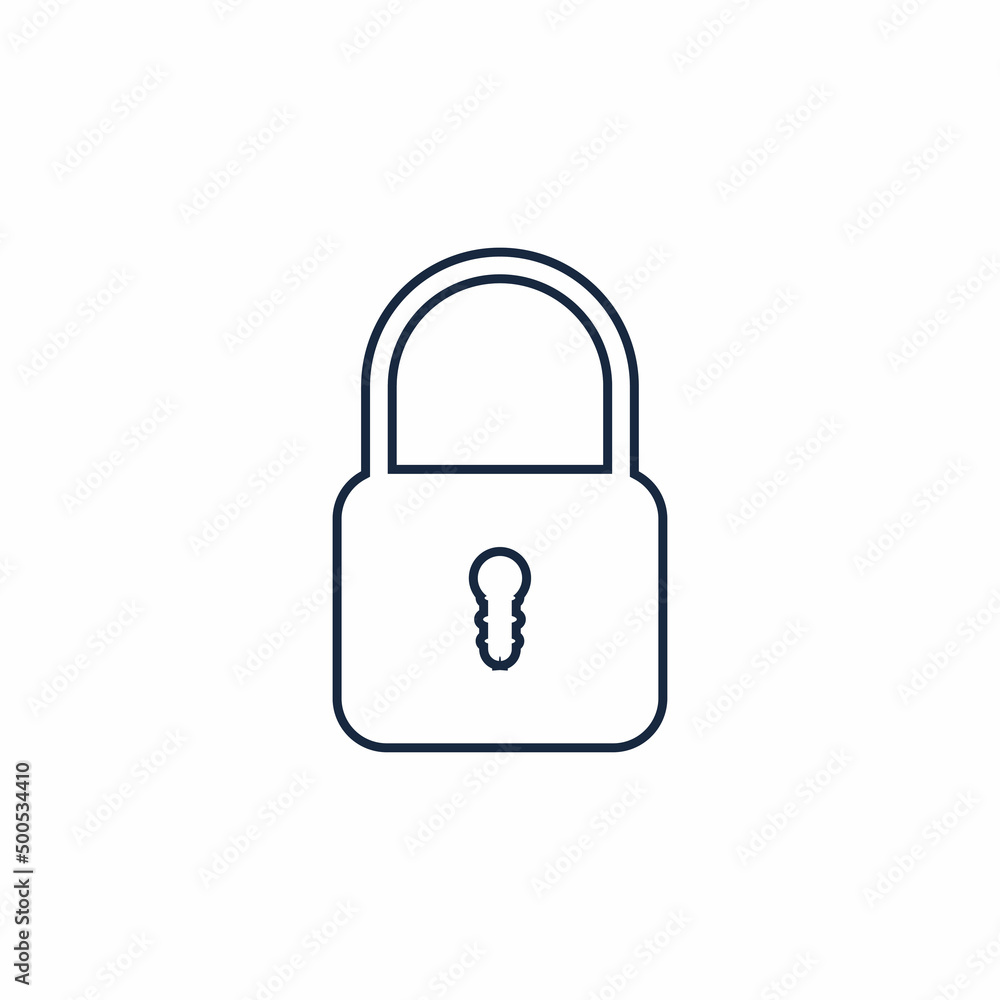 Flat lock icon vector background Flat lock icon vector background