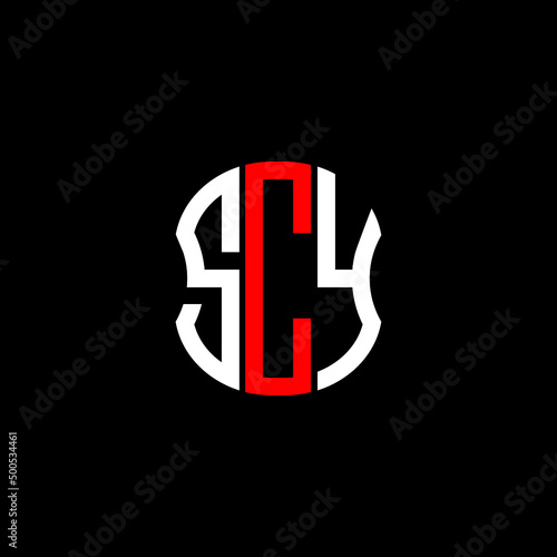 SCY letter logo creative design with vector graphic