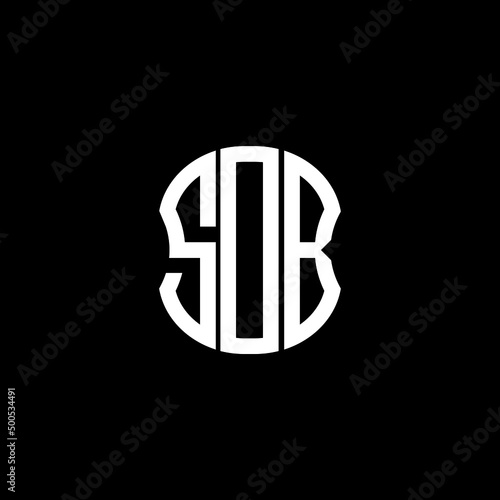SOB letter logo abstract creative design. SOB unique design	