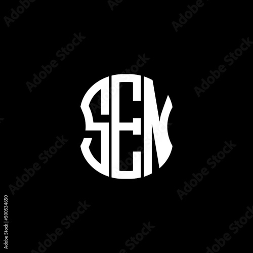 SEN letter logo abstract creative design. SEN unique design	