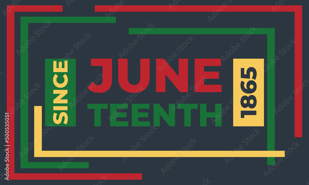 Juneteenth Freedom Day. African-American Independence Day, June 19. Juneteenth Celebrate Black Freedom. T-Shirt, banner, greeting card design. 