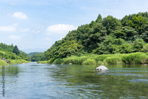 栃木県那須町 那珂川上流の河畔