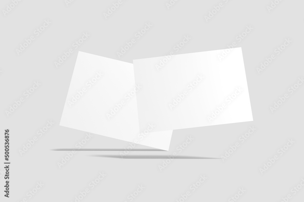 Blank Realistic A6 Card Floating Mockup Blank Realistic A6 Card Floating Mockup