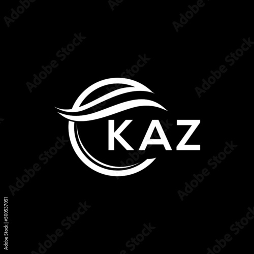 KAZ letter logo design on black background. KAZ  creative initials letter logo concept. KAZ letter design.
