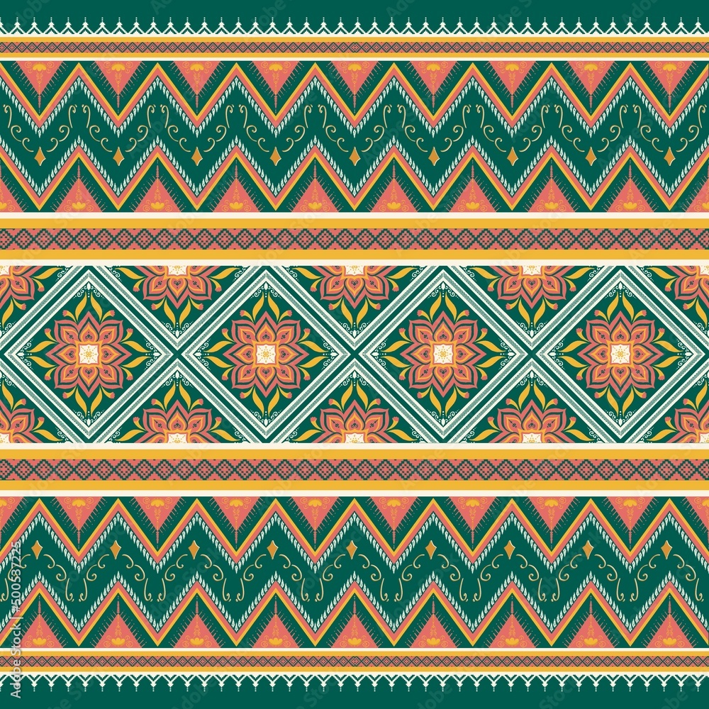 Geometric ethnic retro oriental Indian pattern traditional Design for decoration background, carpet, wallpaper, clothing, wrapping, fabric, card, texture 