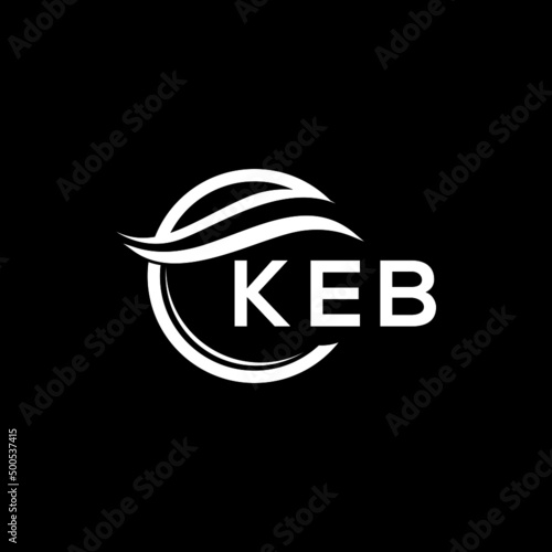 KEB letter logo design on black background. KEB  creative initials letter logo concept. KEB letter design.
