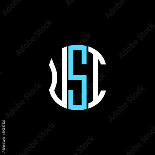 USI letter logo creative  design with vector graphic