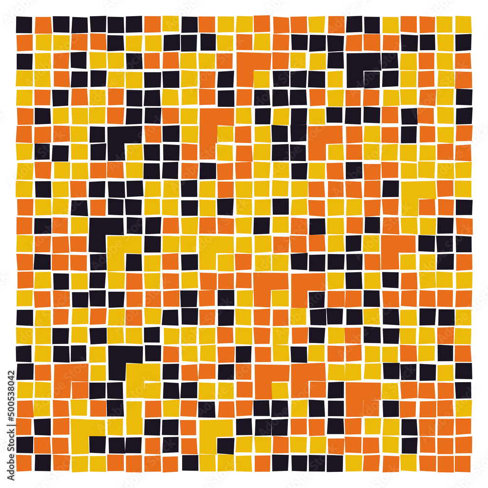 Fototapeta premium Offset Quads generative art background art illustration