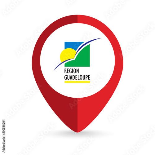 Free Download Map pointer with contry Guadeloupe. Guadeloupe flag. Vector illustration. - GFXLoad