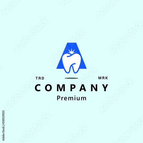 Letter A Dental Logo Design. Editable and unlimited resize.