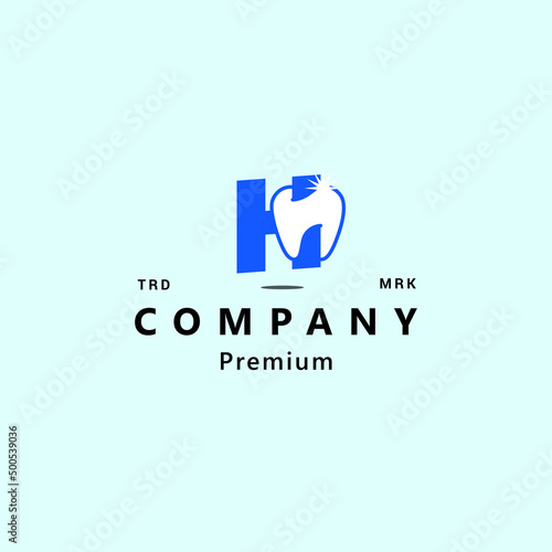 Letter H Dental Logo Design. Editable and unlimited resize.