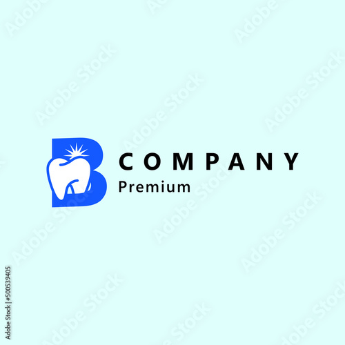 Fototapeta Naklejka Na Ścianę i Meble -  Letter B Dental Logo Design. Editable and unlimited resize.