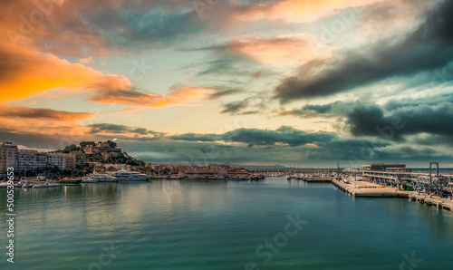 Obraz na plátně Port of Denia, Valencian Community, Province of Alicante, Wellcome marina of Den