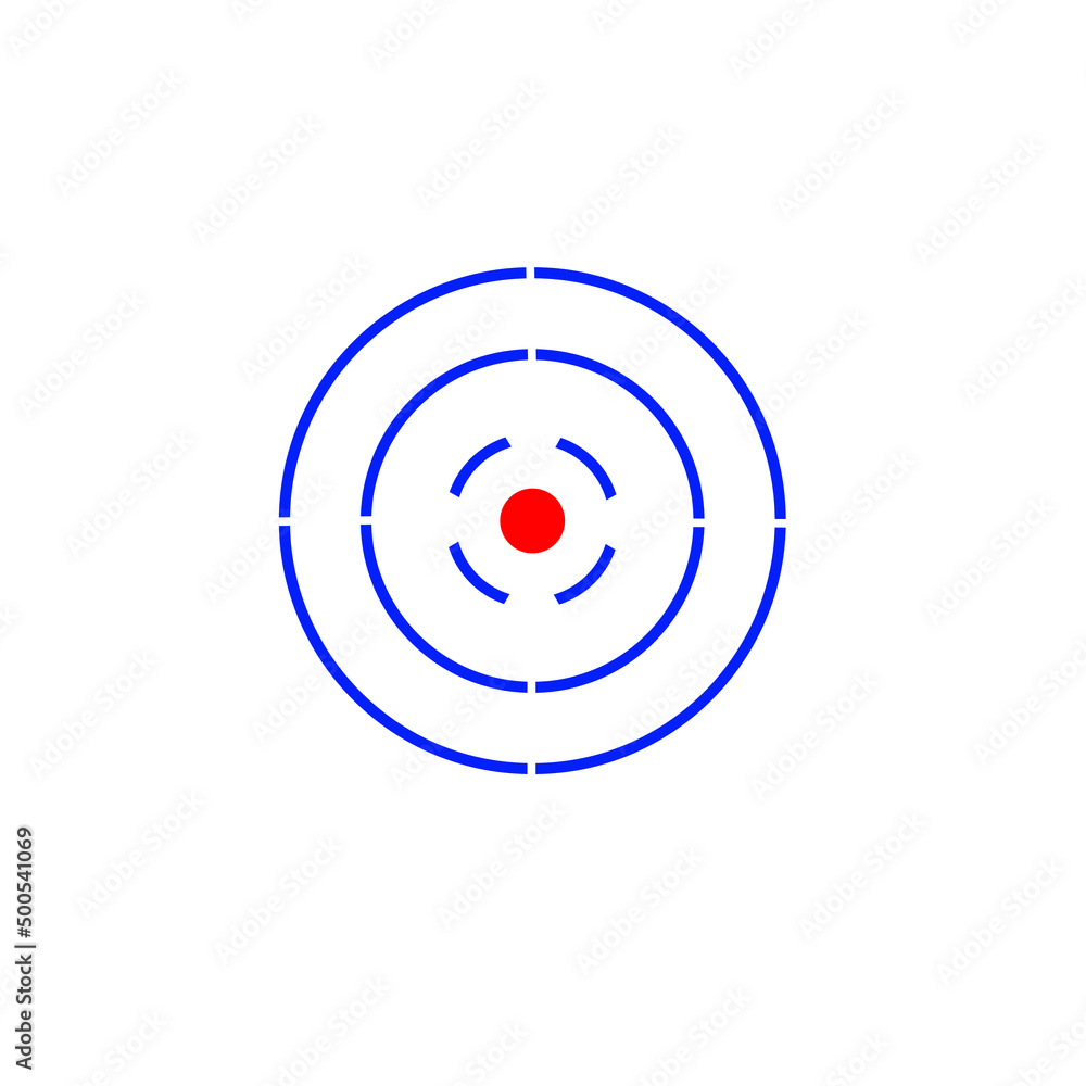 Target symbol stock illustration on white background Target symbol stock illustration on white background