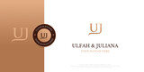Initial UJ Logo Design Vector 