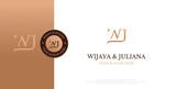 Initial WJ Logo Design Vector 