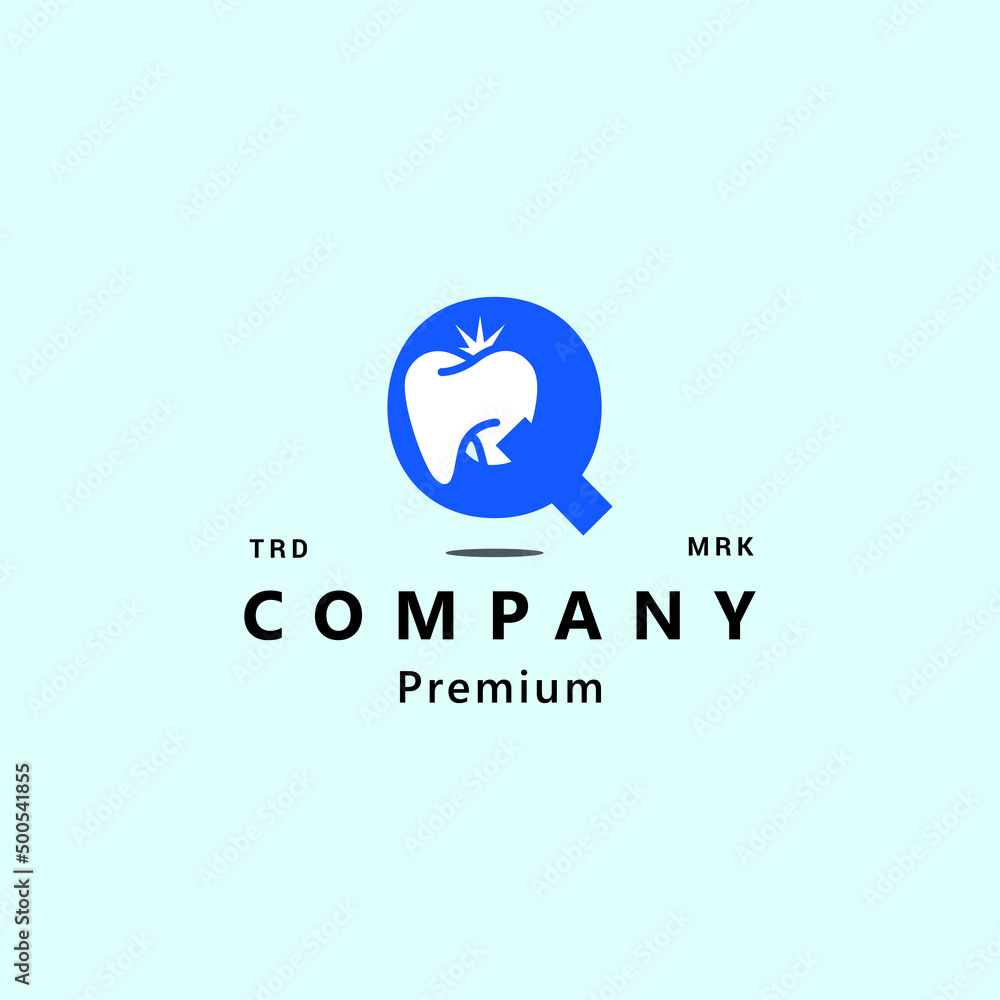 Letter Q Dental Logo Design. Editable and unlimited resize. Letter Q Dental Logo Design. Editable and unlimited resize.