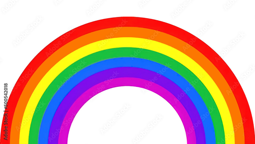 Obraz premium multicolored rainbows on a white background.