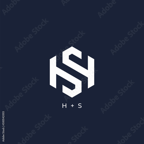 initial letter HS logo monogram