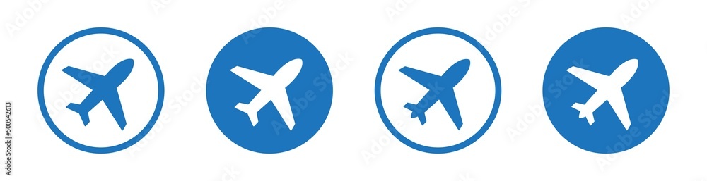 Plane icon set. Airplane icon vector. Flight transport symbol, Vector illustration. Plane icon set. Airplane icon vector. Flight transport symbol, Vector illustration.