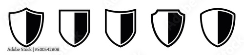 Shield icons set. Protect shield Icon, vector illustration