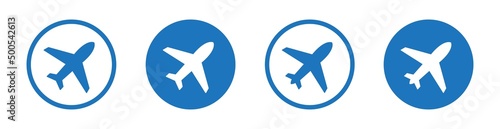 Plane icon set. Airplane icon vector. Flight transport symbol, Vector illustration.