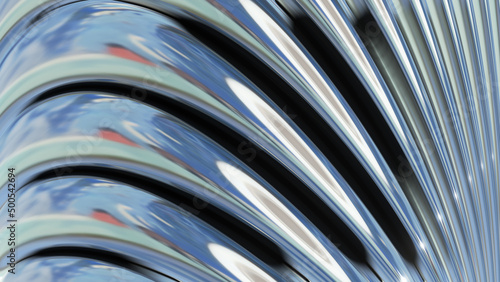 Silver chrome metallic back...